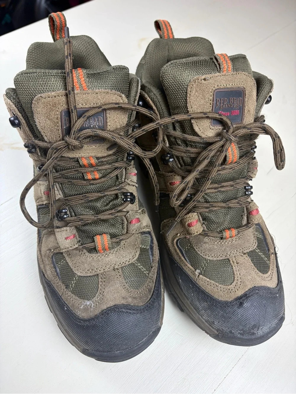RedHead Olive Green & Brown Men’s Hiking Boots